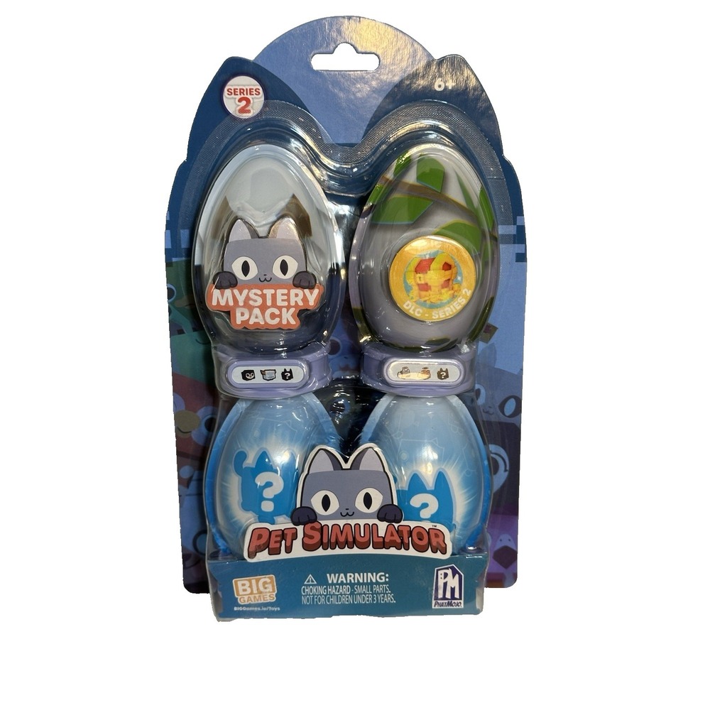 4 pack PET SIMULATOR MYSTERY PACK series 2 egg print may differ